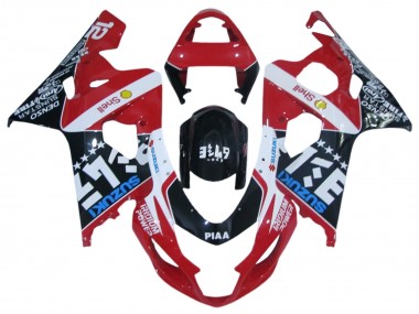 Carénages Moto Suzuki GSXR 600 / GSXR 750 2004-2005 - Rouge Blanc Noir Bleu Abordables