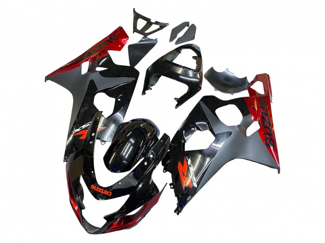 Carénages Moto Suzuki GSXR 600 / GSXR 750 2004-2005 - Noir Gris Rouge
