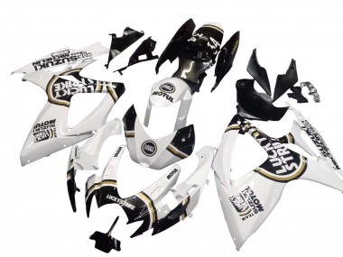 Carénages Moto Suzuki GSXR 600 / GSXR 750 2006-2007 - Blanc Noir Lucky Strike Motul Abordables