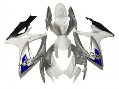 Carénages Moto Suzuki GSXR 600 / GSXR 750 2006-2007 - Blanc Argent Bleu Noir Abordables