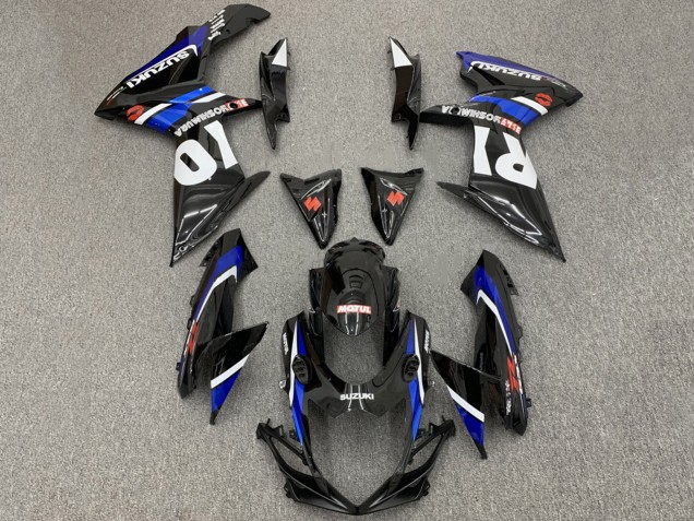 Carénages Moto Suzuki GSXR 600 / GSXR 750 2008-2010 - Noir Brillant Blanc Bleu Rouge