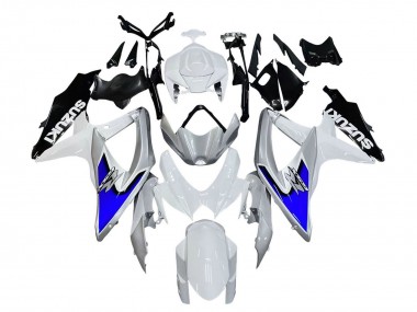 Carénages Moto Suzuki GSXR 600 / GSXR 750 2008-2010 - Blanc Argent Bleu Noir Abordables