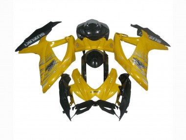 Carénages Moto Suzuki GSXR 600 / GSXR 750 2008-2010 - Jaune Noir Brillant Abordables