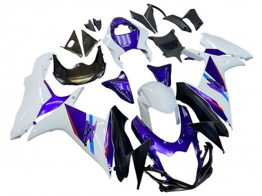 Carénages Moto Suzuki GSXR 600 / GSXR 750 2011-2024 - Bleu Violet Blanc Abordables