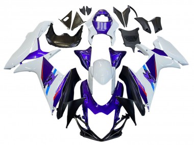 Carénages Moto Suzuki GSXR 600 / GSXR 750 2011-2024 - Bleu Violet Blanc Abordables