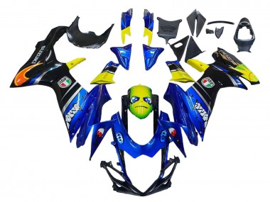 Carénages Moto Suzuki GSXR 600 / GSXR 750 2011-2024 - Bleu Jaune Abordables