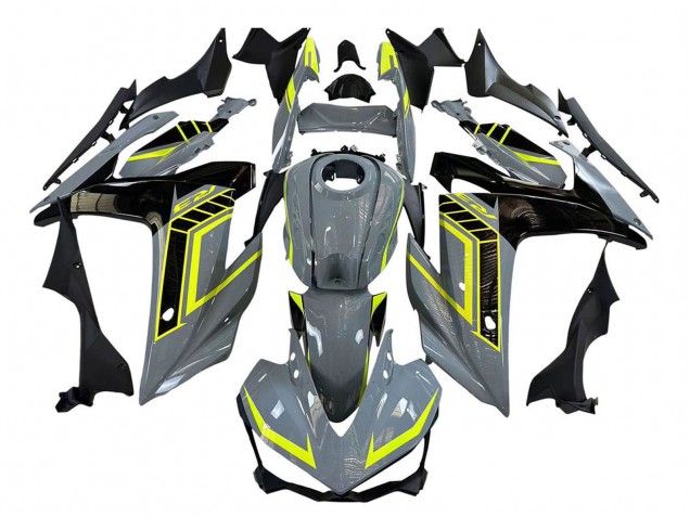 Carénages Moto Yamaha YZF R3/R25 2015-2018 - Nardo Gris Jaune Néon Noir