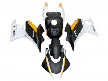 Carénages Moto Yamaha YZF R3/R25 2019-2021 - Blanc Jaune Noir Mat Abordables