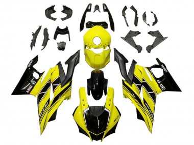 Carénages Moto Yamaha YZF R3/R25 2019-2021 - Jaune Noir Fibre de Carbone Abordables