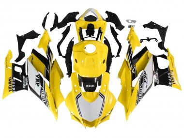 Carénages Moto Yamaha YZF R3/R25 2019-2021 - Jaune Blanc Noir Bande Abordables