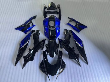 Carénages Moto Yamaha YZF R3/R25 2022-2024 - Bleu Noir Brillant Abordables