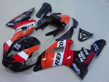 Carénage Moto Yamaha YZF R1 2000-2001 - Orange Blanc Rouge Noir Repsol Abordables