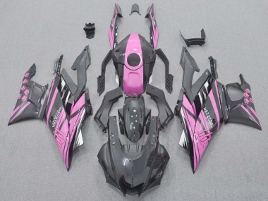 Carénages Moto Yamaha YZF R3/R25 2022-2024 - Rose Noir Monstre Abordables