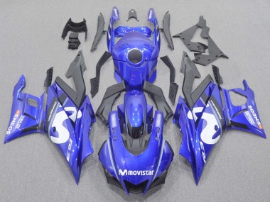 Carénages Moto Yamaha YZF R3/R25 2022-2024 - Bleu Blanc Noir MoviStar ENEOS Yamalube Abordables
