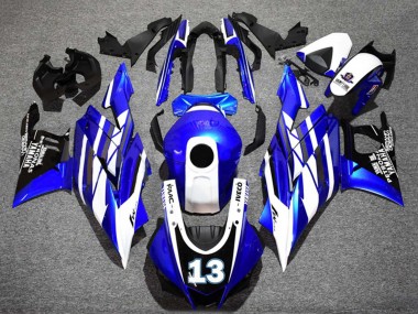 Carénages Moto Yamaha YZF R3/R25 2022-2024 - Bleu Blanc Noir Petronas Yamalube 13 Abordables