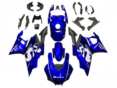 Carénages Moto Yamaha YZF R3/R25 2022-2024 - Bleu Blanc Noir MoviStar ENEOS Abordables