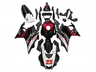 Carénages Moto Yamaha YZF R3/R25 2022-2024 - Rouge Argent Noir 11 Abordables