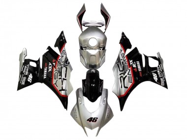 Carénages Moto Yamaha YZF R3/R25 2022-2024 - Argent Rouge Noir 46 Abordables