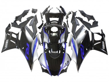Carénages Moto Yamaha YZF R3/R25 2022-2024 - Argent Bleu Noir Brillant Abordables