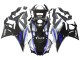 Carénages Moto Yamaha YZF R3/R25 2022-2024 - Argent Bleu Noir Brillant