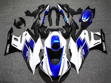Carénages Moto Yamaha YZF R3/R25 2022-2024 - Blanc Bleu Noir Brillant Yamalube Abordables