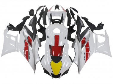 Carénages Moto Yamaha YZF R3/R25 2022-2024 - Blanc Rouge Jaune Noir Abordables