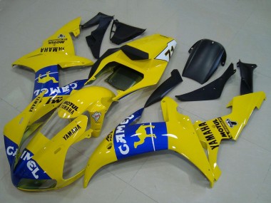 Carénages Moto Yamaha YZF R1 2002-2003 - Jaune Bleu Chameau Motul Abordables