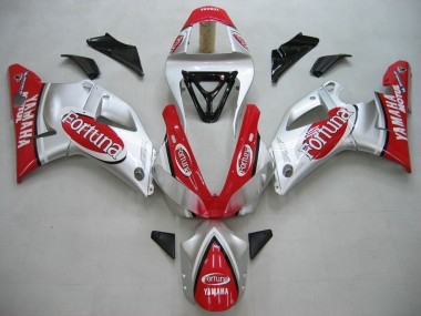 Carénages Moto Yamaha YZF 1000 R1 2000-2001 - Argent Rouge Fortuna Motul Abordables