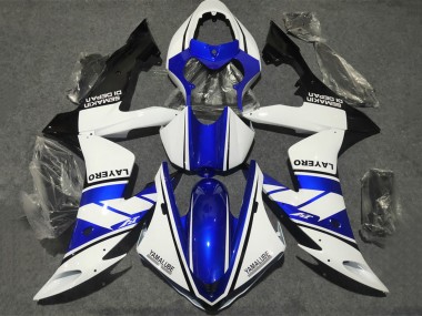 Carénages Moto Yamaha YZF 1000 R1 2002-2003 - Blanc Bleu Noir Mat Yamalube Abordables