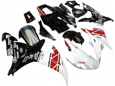 Carénages Moto Yamaha YZF 1000 R1 2002-2003 - Blanc Rouge Noir Castrol Abordables
