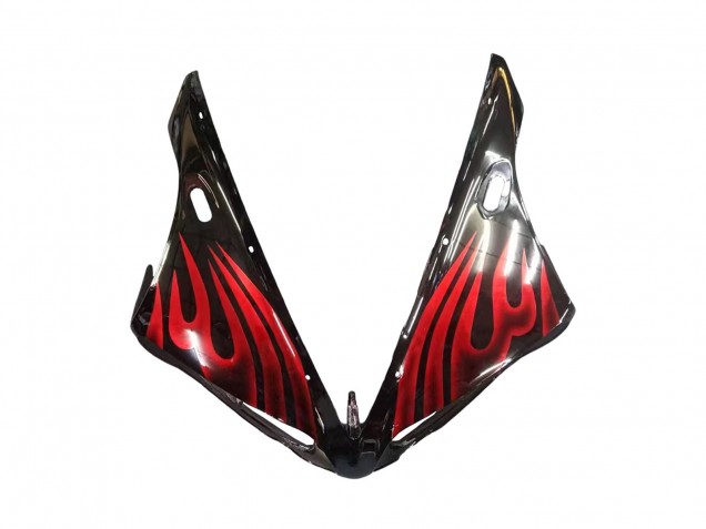 Carénages Moto Yamaha YZF 1000 R1 2004-2006 - Noir Brillant Rouge Flamme