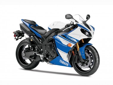 Carénages Moto Yamaha YZF 1000 R1 2007-2008 - Blanc Bleu Clair Abordables