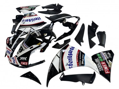 Carénages Moto Yamaha YZF 1000 R1 2009-2011 - Noir Brillant Blanc Rouge Volvo Fimer Yamalube 87 Abordables