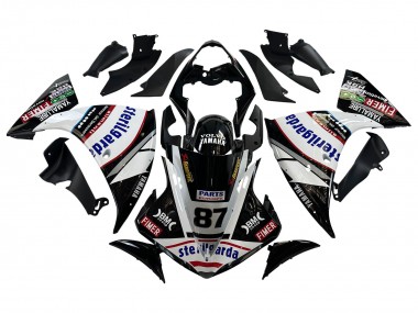 Carénages Moto Yamaha YZF 1000 R1 2009-2011 - Noir Brillant Blanc Rouge Volvo Fimer Yamalube 87 Abordables
