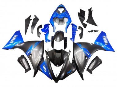Carénages Moto Yamaha YZF 1000 R1 2012-2014 - Bleu Noir Brillant Abordables