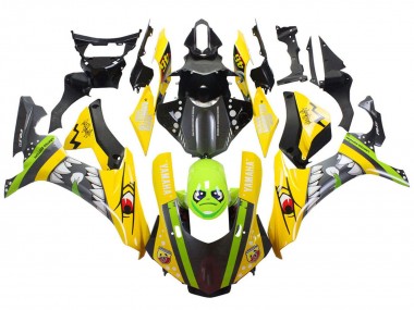 Carénages Moto Yamaha YZF 1000 R1 2015-2019 - Jaune Vert Requin Abordables