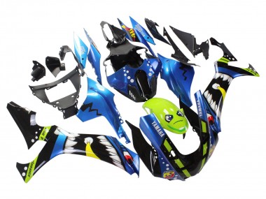 Carénages Moto Yamaha YZF 1000 R1 2020-2025 - Bleu Vert Noir Requin Abordables