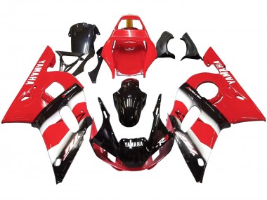 Carénage Moto Yamaha YZF 600 R6 1998-2002 - Rouge Blanc Noir Brillant Abordables