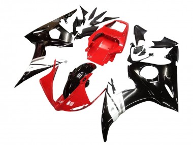 Carénages Moto Yamaha YZF R6S 2006-2009 - Rouge Blanc Noir Brillant Abordables