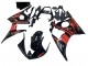 Carénage Moto Yamaha YZF R6 2003-2004 - Noir Brillant Rouge