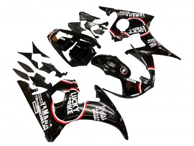 Carénages Moto Yamaha YZF R6S 2006-2009 - Noir Brillant Rouge Blanc Lucky Strike Motul Abordables