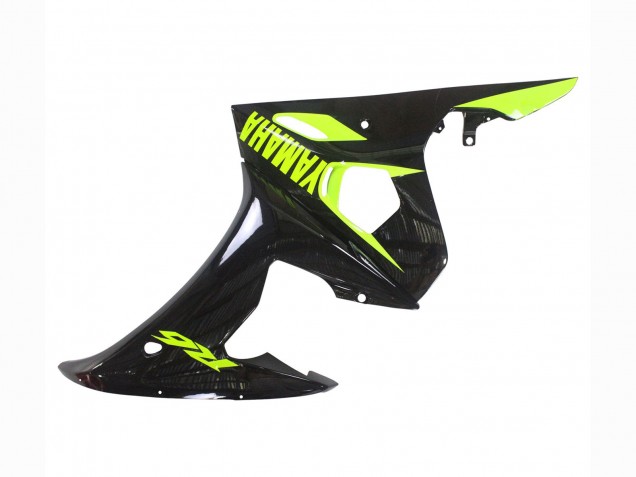 Carénages Moto Yamaha YZF R6S 2006-2009 - Noir Brillant Jaune Néon