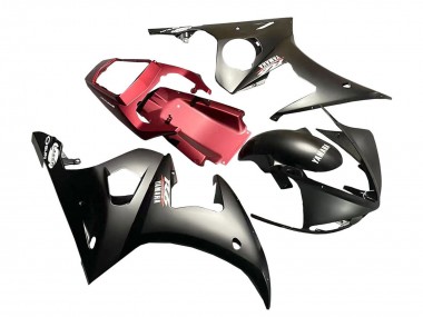 Carénage Moto Yamaha YZF R6S 2006-2009 - Rouge Noir Mat Abordables