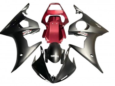 Carénage Moto Yamaha YZF R6S 2006-2009 - Rouge Noir Mat Abordables