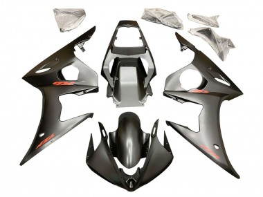 Carénages Moto Yamaha YZF R6S 2006-2009 - Noir Mat Rouge Décalque Abordables