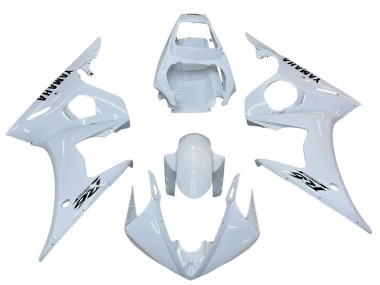 Carénages Moto Yamaha YZF R6 2003-2004 - Blanc Noir Décalque Abordables