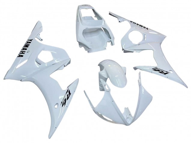 Carénages Moto Yamaha YZF R6S 2006-2009 - Blanc Noir Décalque