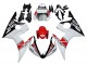 Carénages Moto Yamaha YZF R6 2003-2004 - Blanc Rouge Noir Brillant Motul