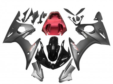 Carénages Moto Yamaha YZF R6S 2006-2009 - Noir Rouge Abordables