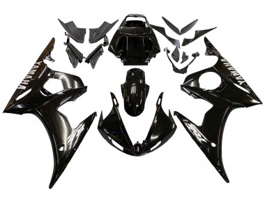 Carénages Moto Yamaha YZF 600 R6 2005 - Noir Brillant Abordables
